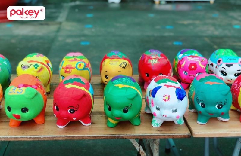 Mẫu trang trí heo đất đẹp và độc đáo