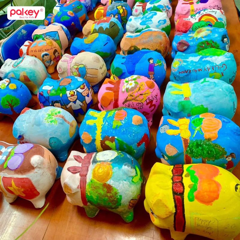 Mẫu trang trí heo đất đẹp và độc đáo