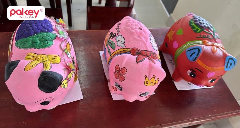 Mẫu trang trí heo đất đẹp và độc đáo