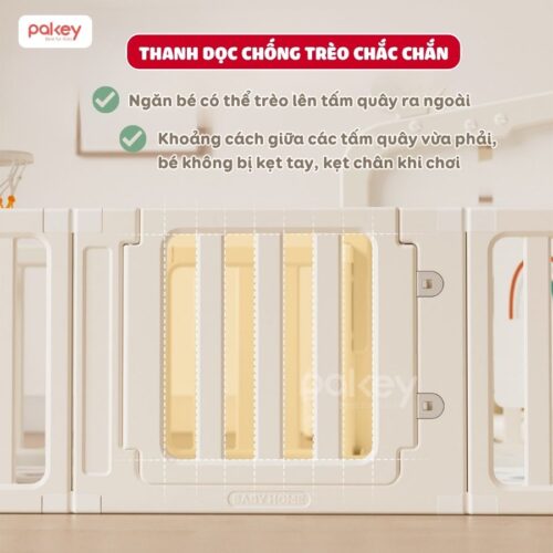 [New] Quây cũi nhựa Pakey Babyhome NC02