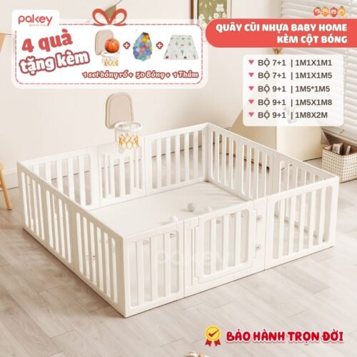 [New] Quây cũi nhựa Pakey Babyhome NC02