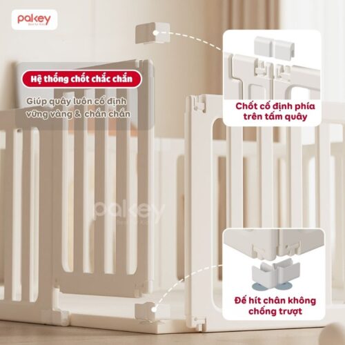 [New] Quây cũi nhựa Pakey Babyhome NC02