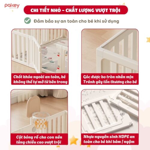 Quây cũi nhựa Pakey Babyhome NC02 + ngôi nhà 22 Quây cũi nhựa Pakey Babyhome NC02 + ngôi nhà