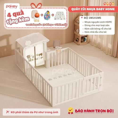 Quây cũi nhựa Pakey Babyhome NC02 + ngôi nhà 37 Quây cũi nhựa Pakey Babyhome NC02 + ngôi nhà