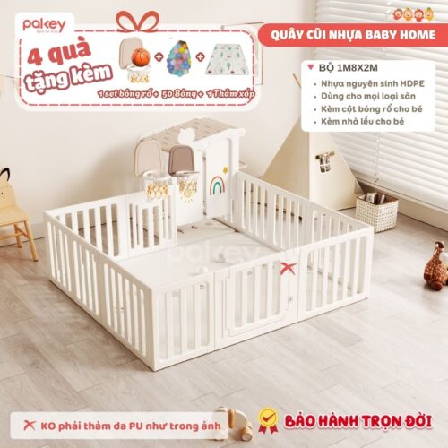 Quây cũi nhựa Pakey Babyhome NC02 + ngôi nhà 40 Quây cũi nhựa Pakey Babyhome NC02 + ngôi nhà