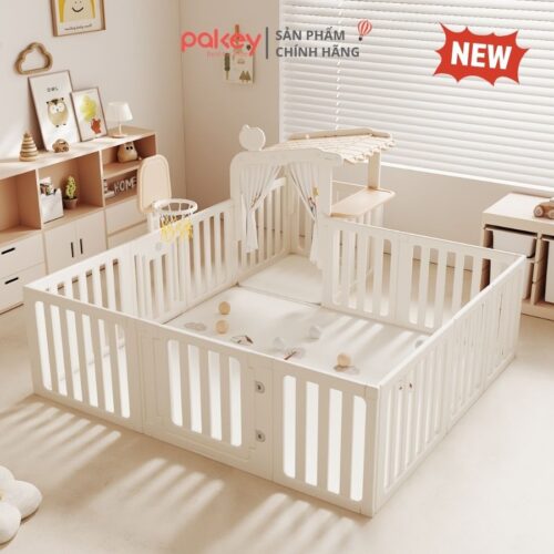 Quây cũi nhựa Pakey Babyhome NC02 + ngôi nhà