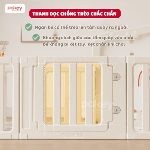 Quây cũi nhựa Pakey Babyhome NC02 + ngôi nhà 26 Quây cũi nhựa Pakey Babyhome NC02 + ngôi nhà
