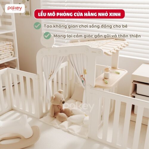 Quây cũi nhựa Pakey Babyhome NC02 + ngôi nhà 24 Quây cũi nhựa Pakey Babyhome NC02 + ngôi nhà