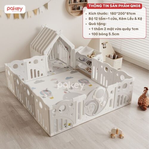 Bộ quây cũi nhựa Pakey Phi Hành Gia QN08