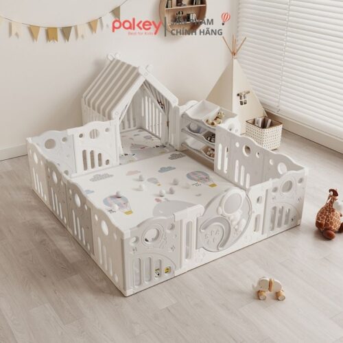 Bộ quây cũi Pakey Phi hành gia kèm lều và kệ đồ chơi (QN08)
