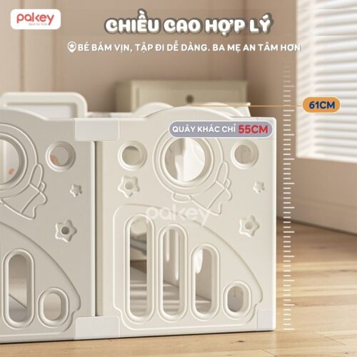 Bộ quây cũi nhựa Pakey Phi Hành Gia QN08