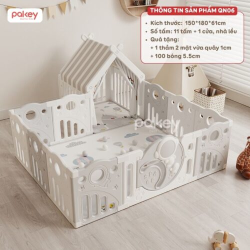 Quây cũi nhựa Pakey Phi Hành Gia kèm lều (QN06,QN07) 25 Quây cũi nhựa Pakey Phi Hành Gia kèm lều - QN06
