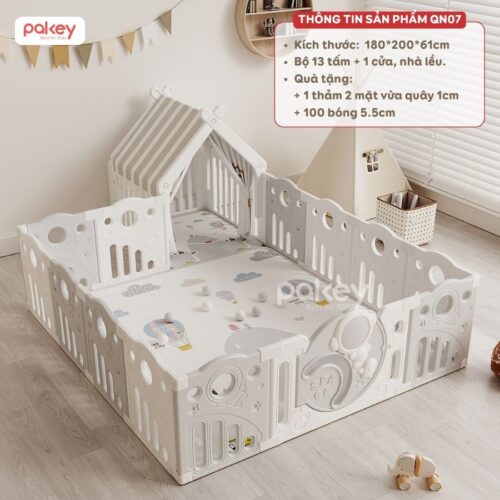 Quây cũi nhựa Pakey Phi Hành Gia kèm lều (QN06,QN07) 26 Quây cũi nhựa Pakey Phi Hành Gia kèm lều - QN07