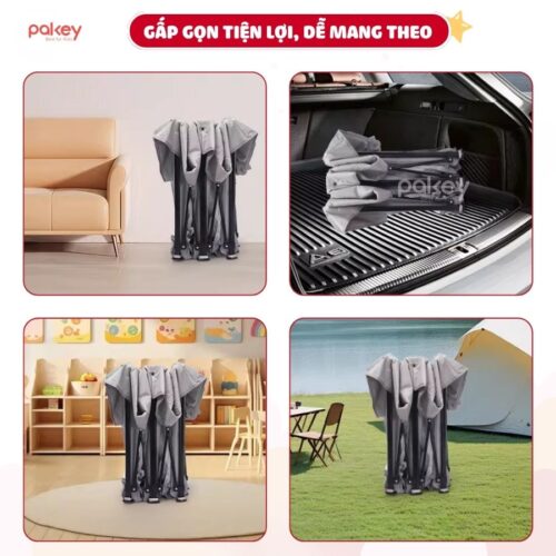 Quây cũi vải gấp gọn Pakey K5