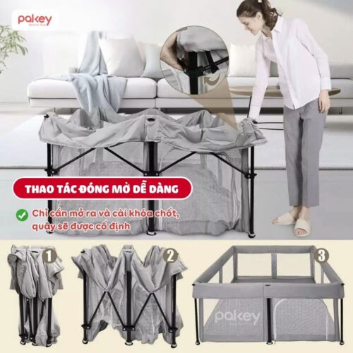 Quây cũi vải gấp gọn Pakey K5