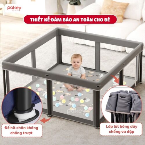 Quây cũi vải gấp gọn Pakey K5