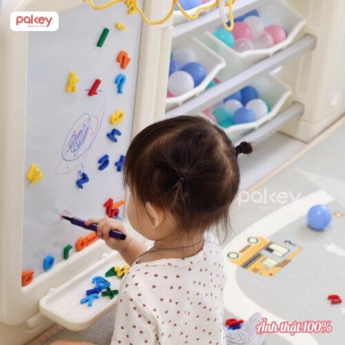 Bộ quây cũi kèm cầu trượt xích đu Pakey Phi Hành Gia QN03