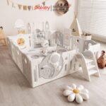Bộ quây cũi kèm cầu trượt xích đu Pakey Phi Hành Gia QN03