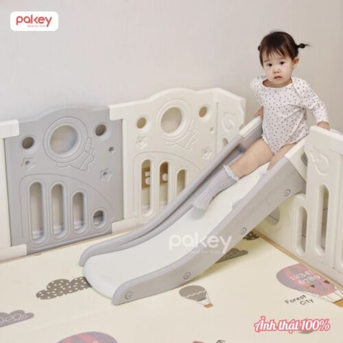 Bộ quây cũi kèm cầu trượt xích đu Pakey Phi Hành Gia QN03