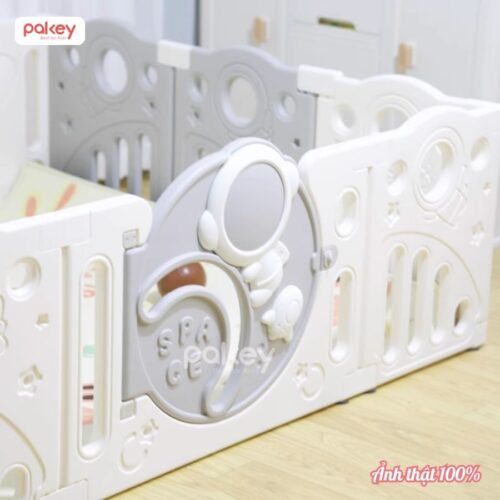 Bộ quây cũi kèm cầu trượt xích đu Pakey Phi Hành Gia QN03