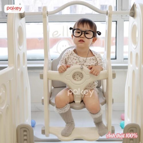 Bộ quây cũi kèm cầu trượt xích đu Pakey Phi Hành Gia QN03