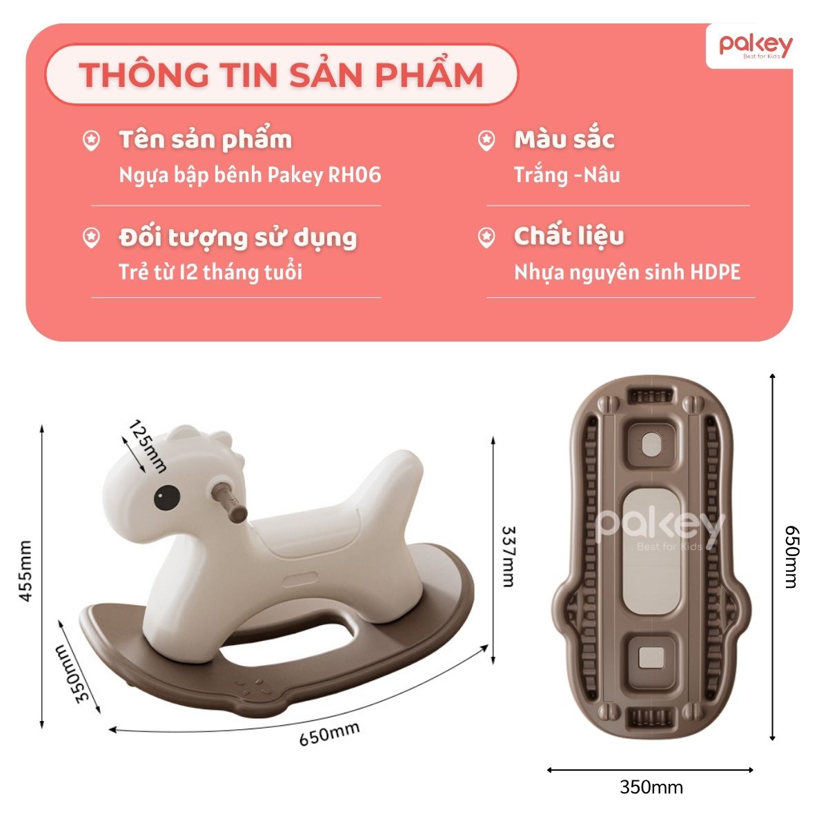 Ngựa bập bênh Pakey RH06 16 Ngựa bập bênh Pakey RH06