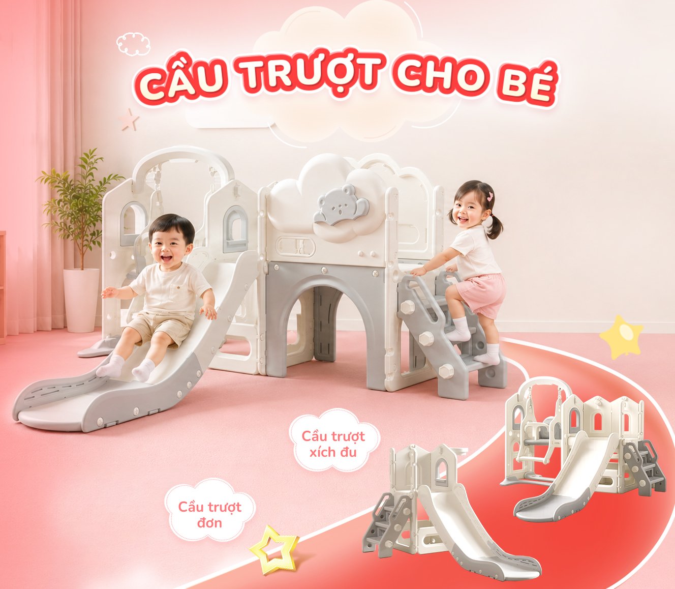 CẦU TRƯỢT CHO BÉ