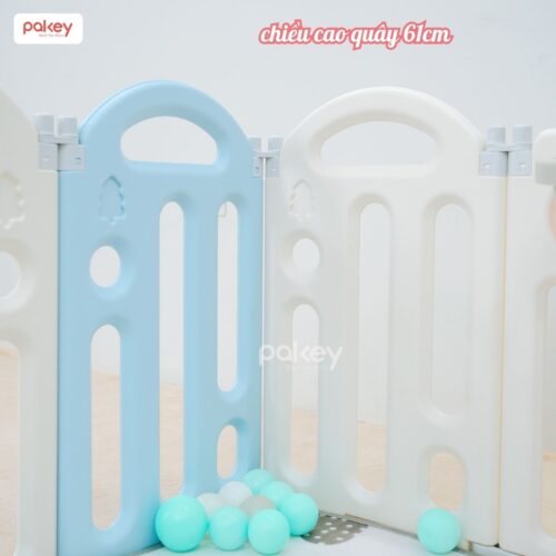 Quây nhựa gấp gọn Pakey khủng long KL02 màu xanh-trắng 11 Quây nhựa gấp gọn Pakey khủng long KL02 màu xanh-trắng