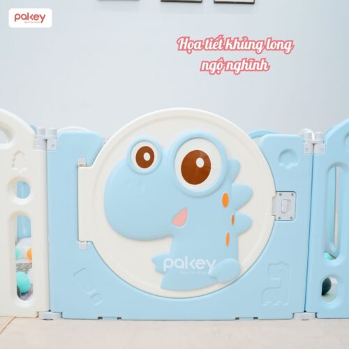 Quây nhựa gấp gọn Pakey khủng long KL02 màu xanh-trắng 13 Quây nhựa gấp gọn Pakey khủng long KL02 màu xanh-trắng