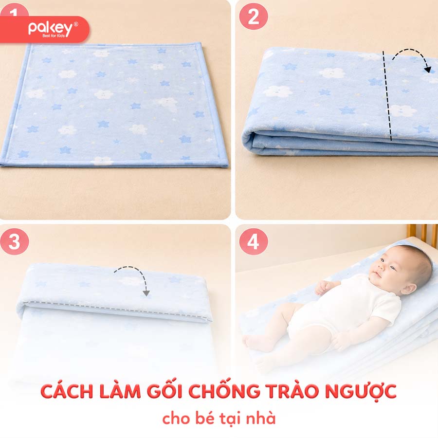 Hướng dẫn 2 cách làm gối chống trào ngược cho bé tại nhà