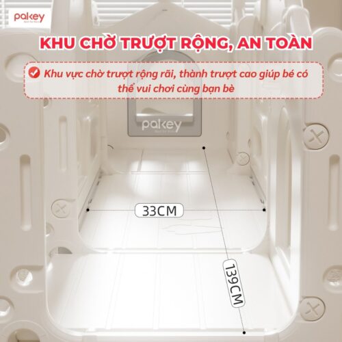 Cầu trượt liên hoàn kết hợp hầm chui Pakey Lovely Bear LH03