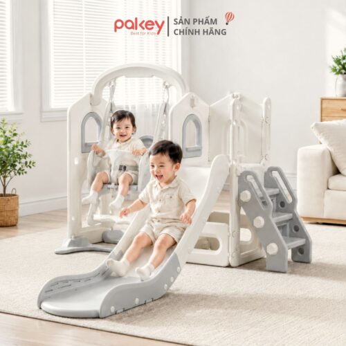 Cầu trượt xích đu Pakey Lovely Bear SS02