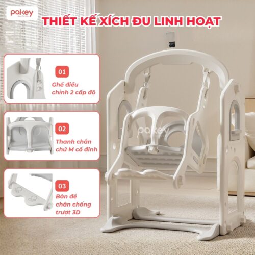 Cầu trượt xích đu Pakey Lovely Bear SS02 11 Cầu trượt xích đu Pakey Lovely Bear SS02
