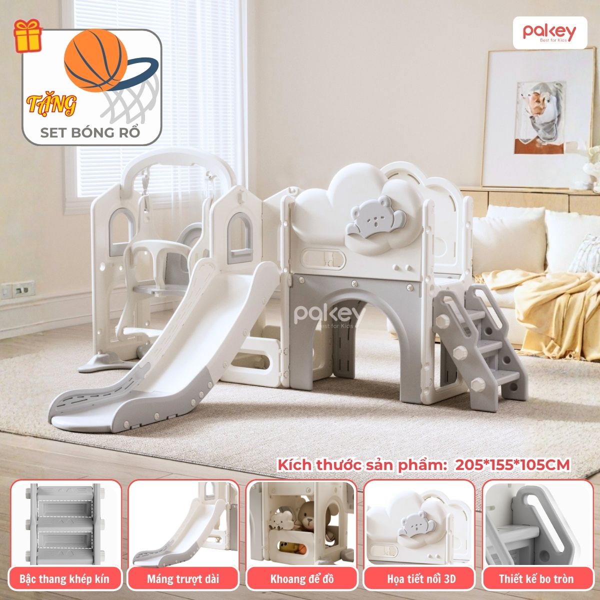 cau-truot-xich-du-pakey-lovely-bear-LH04 (10) Cầu trượt xích đu liên hoàn Pakey Lovely Bear LH04