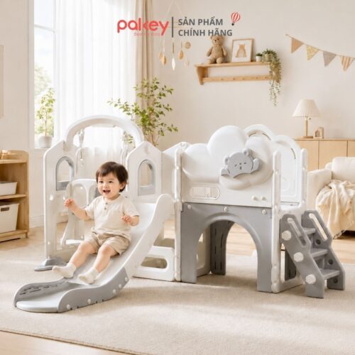 Cầu trượt xích đu liên hoàn Pakey Lovely Bear LH04