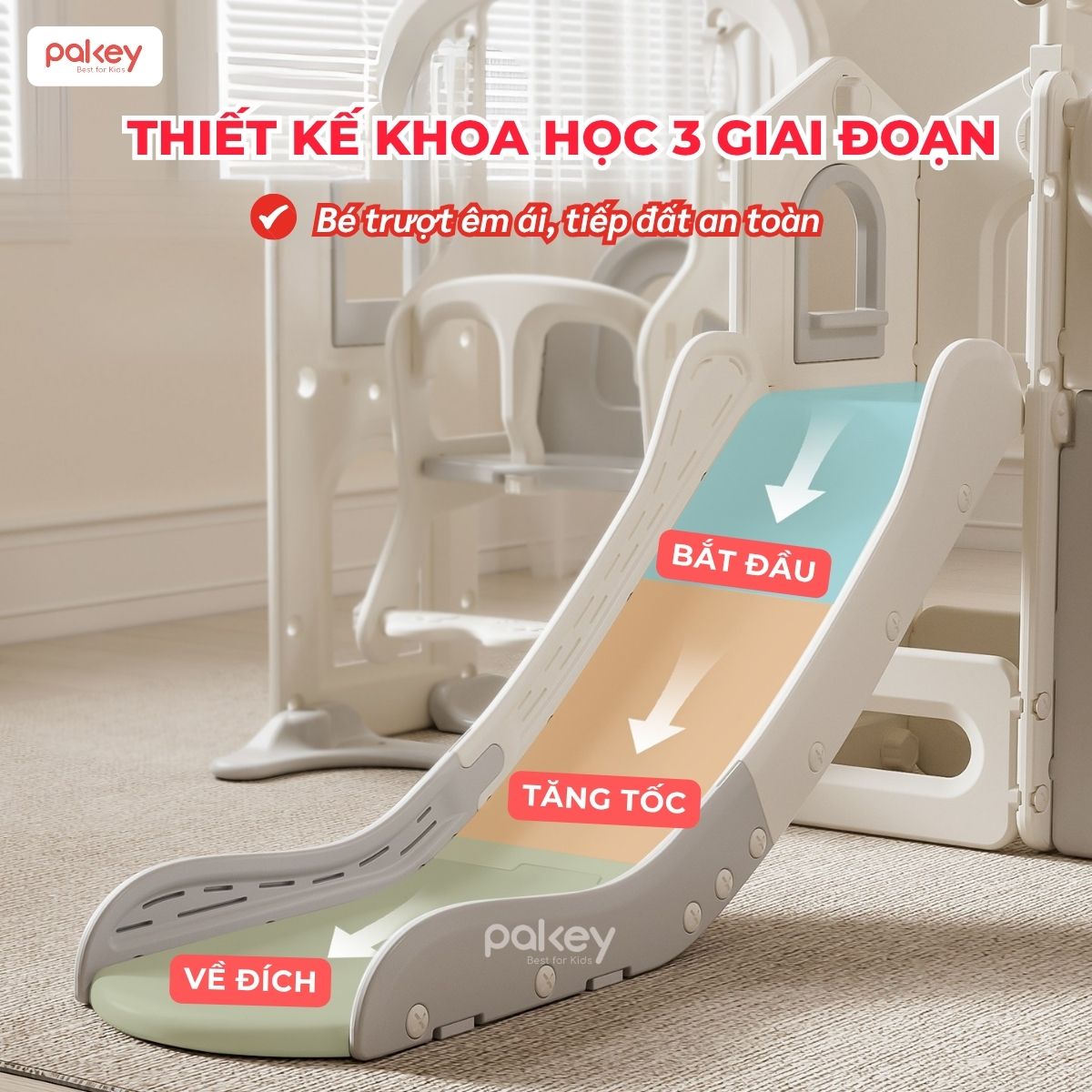 Cầu trượt xích đu liên hoàn Pakey Lovely Bear LH04 22 Cầu trượt xích đu liên hoàn Pakey Lovely Bear LH04