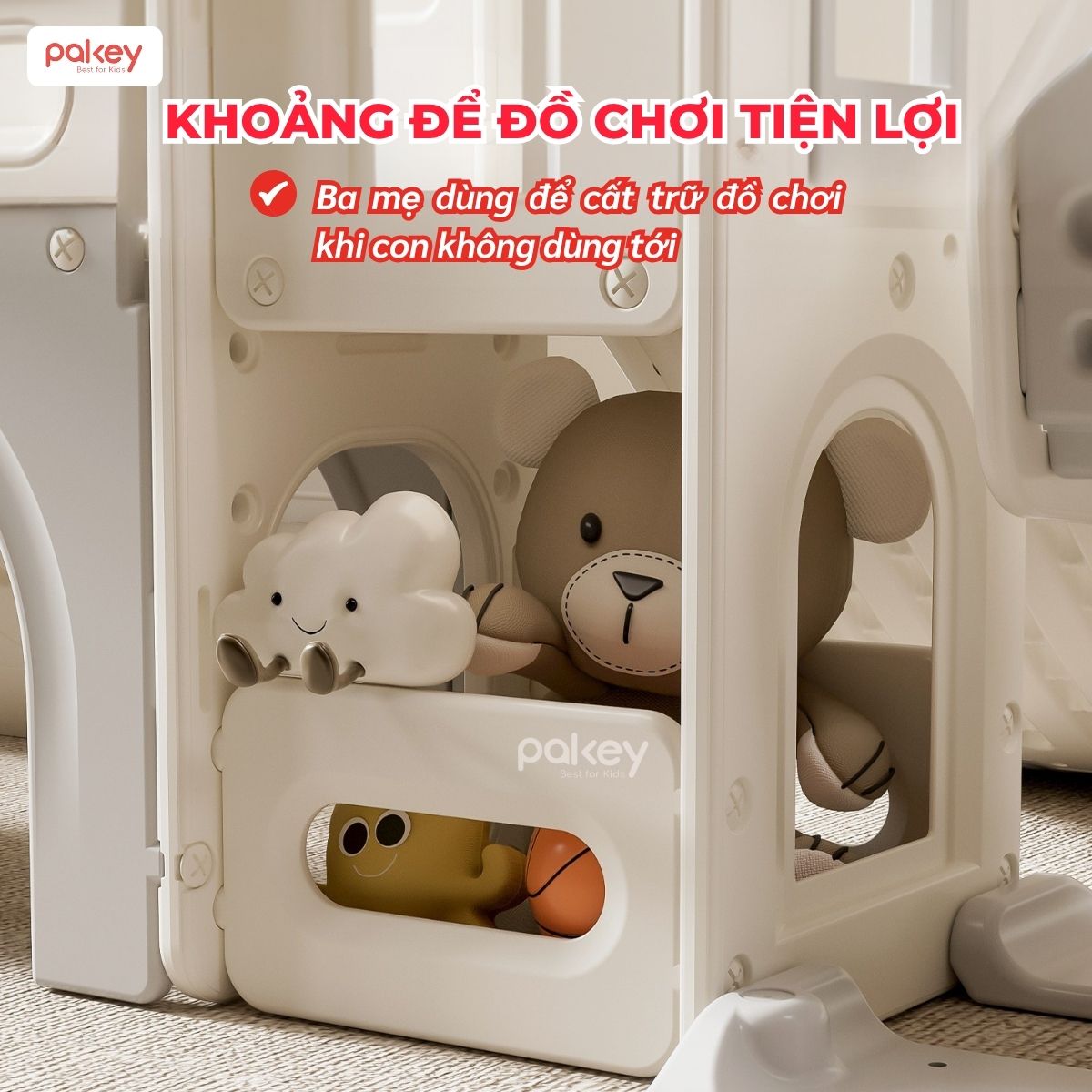 Cầu trượt xích đu liên hoàn Pakey Lovely Bear LH04 23 Cầu trượt xích đu liên hoàn Pakey Lovely Bear LH04