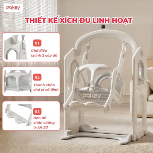 Cầu trượt xích đu liên hoàn Pakey Lovely Bear LH04 15 Cầu trượt xích đu liên hoàn Pakey Lovely Bear LH04
