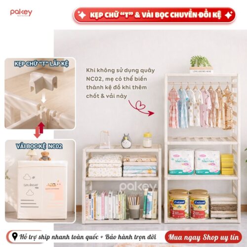 Combo quây cũi Pakey Babyhome NC02 (có lều) + cầu trượt + ngựa bập bênh 11 Combo quây cũi Pakey Babyhome NC02 (có lều) + cầu trượt + ngựa bập bênh