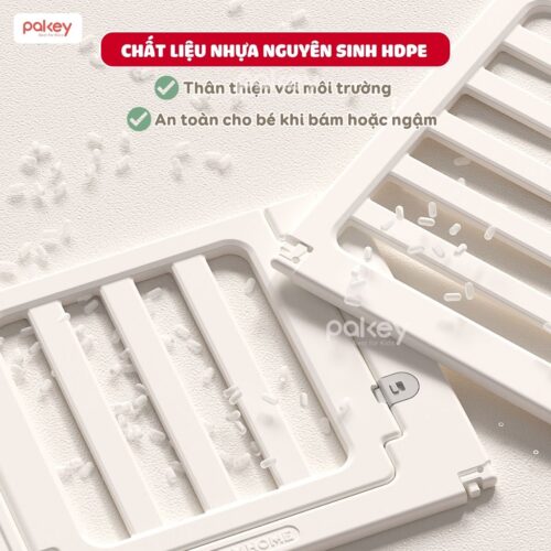Combo quây nhựa Pakey Babyhome NC02 + cầu trượt + bập bênh