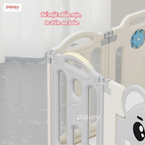 Quây cũi nhựa gấp gọn Pakey gấu NC01 màu ghi-trắng 14 Quây cũi nhựa gấp gọn Pakey gấu NC01 màu ghi-trắng