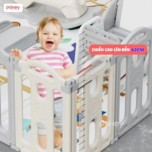 Quây cũi nhựa gấp gọn Pakey gấu NC01 màu ghi-trắng 13 Quây cũi nhựa gấp gọn Pakey gấu NC01 màu ghi-trắng