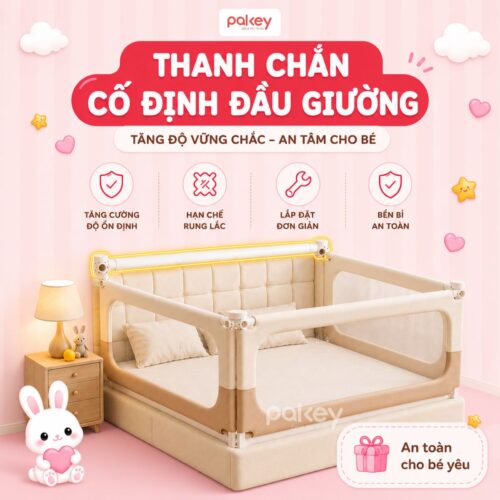 Thanh cố định đầu giường (thanh chắn giường Pakey G600) 8 Thanh cố định đầu giường (thanh chắn giường Pakey G600)