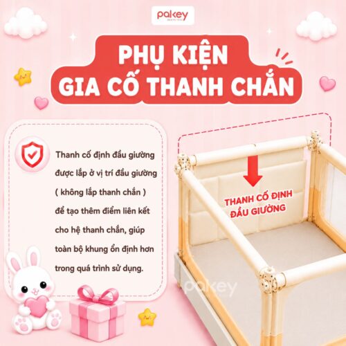 Thanh cố định đầu giường (thanh chắn giường Pakey G600) 10 Thanh cố định đầu giường (thanh chắn giường Pakey G600)
