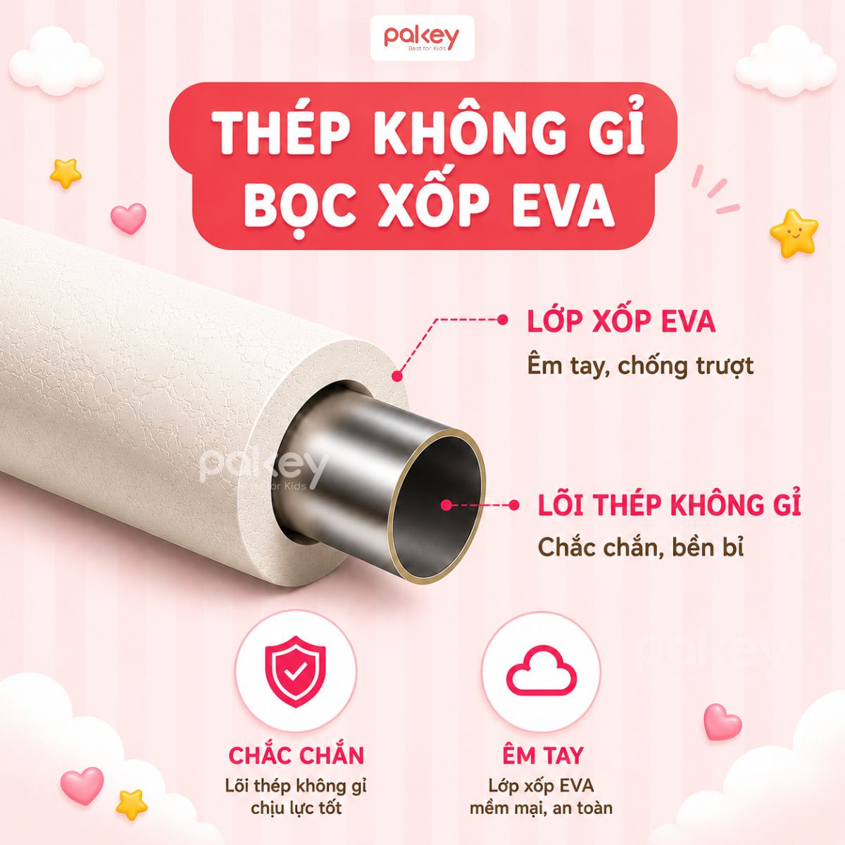 Thanh cố định đầu giường (thanh chắn giường Pakey G600) 16 Thanh cố định đầu giường (thanh chắn giường Pakey G600)