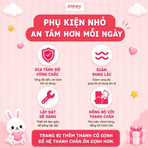 Thanh cố định đầu giường (thanh chắn giường Pakey G600) 13 Thanh cố định đầu giường (thanh chắn giường Pakey G600)