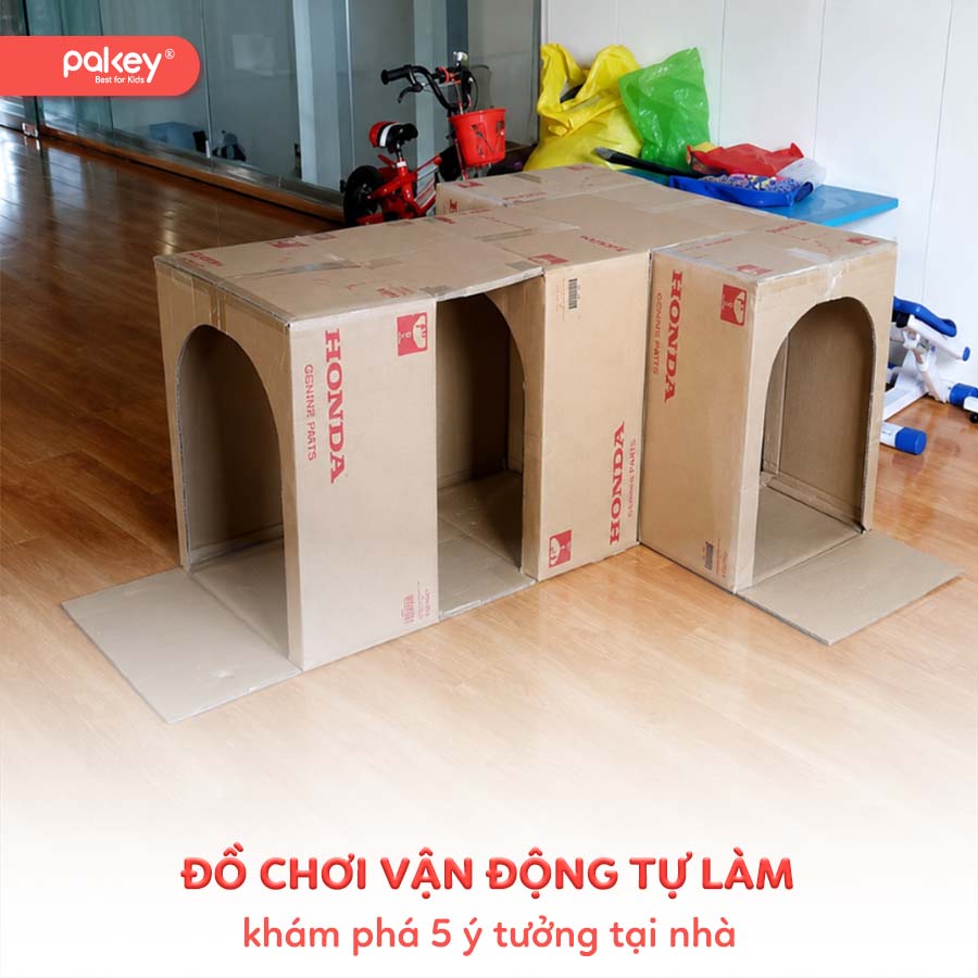 Khám phá 5 ý tưởng đồ chơi vận động tự làm tại nhà