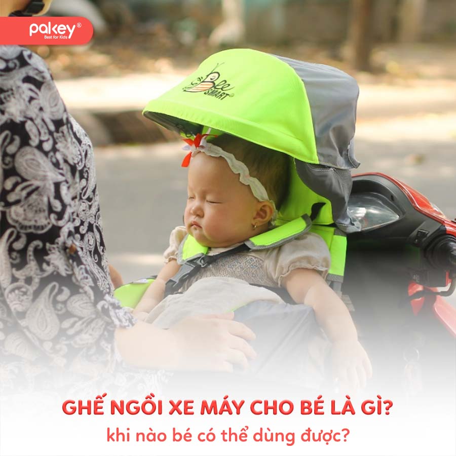 Ghế ngồi xe máy cho bé là gì? Khi nào bé có thể dùng được?