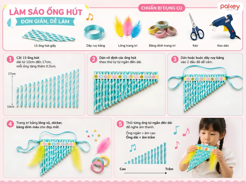 Hướng dẫn 4 cách làm đồ chơi âm nhạc cho bé mầm non
