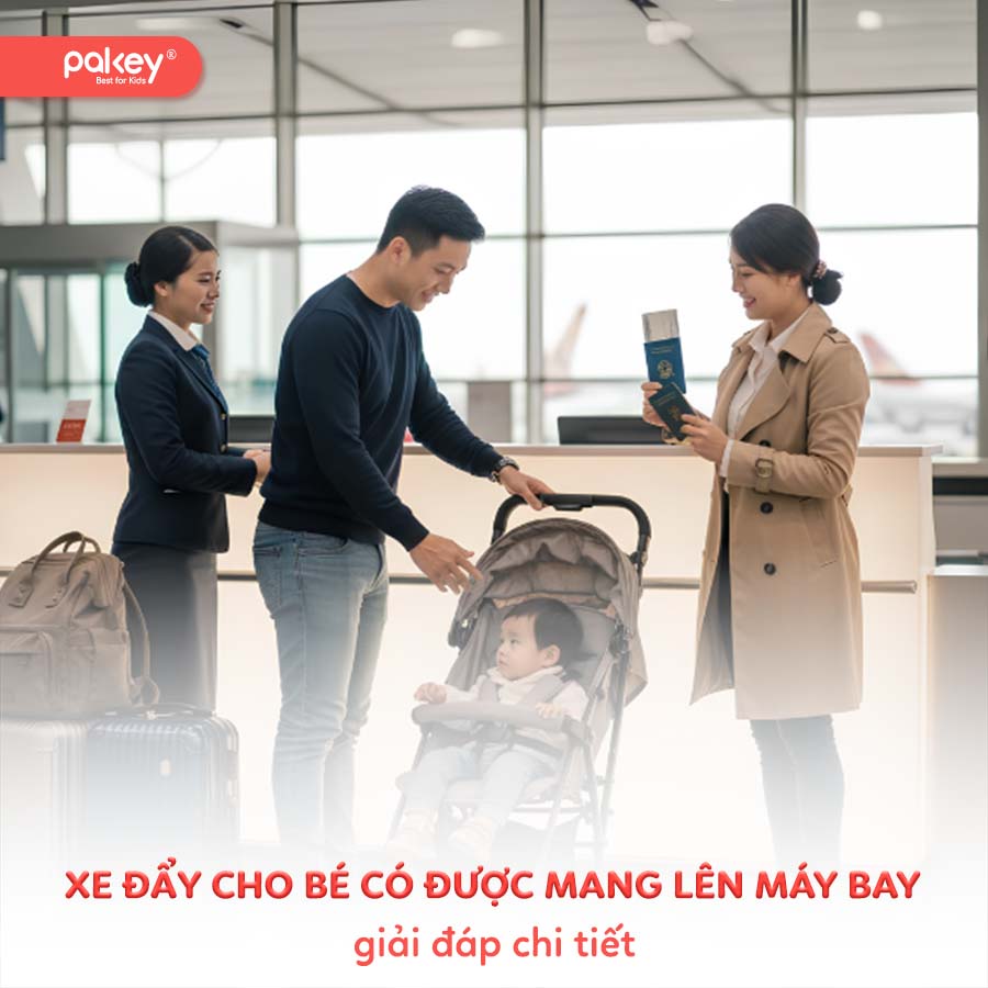 [Giải đáp] Xe đẩy cho bé có được mang lên máy bay không?